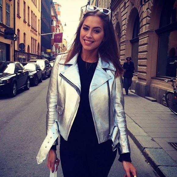 silver leather jacket forever 21
