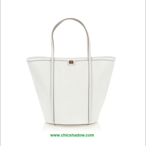 Dolce & Gabbana White Large Leather Tote - Picture 1 of 4