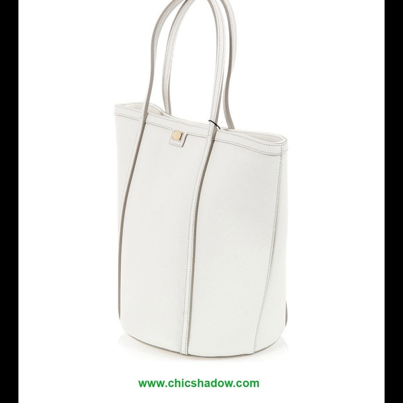 Dolce & Gabbana White Large Leather Tote - Picture 2 of 4