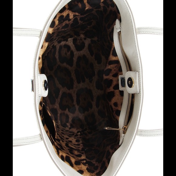 Dolce & Gabbana White Large Leather Tote - Picture 4 of 4