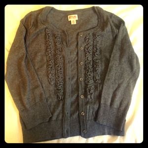 Heather grey 3/4 length sleeve cardigan