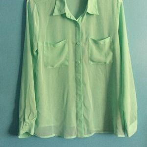 Mint silky top