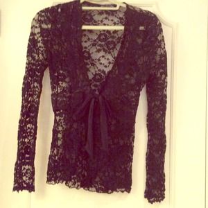 Black Lace Cardigan