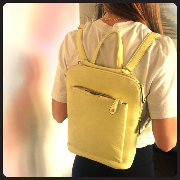 Mint Leather Backpack Doubles as a Crossbody