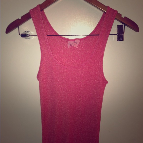 Michael Stars Sparkly Pink Tank Top