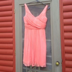 J. Crew Heidi Bridesmaid Dress- Bright Coral