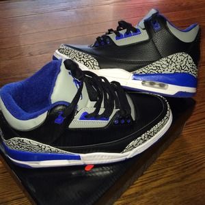 Jordan's 3's Sport Blue