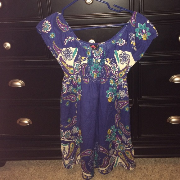 Paisley blue top/dress
