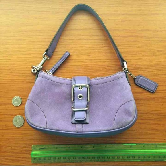 Like New Coach Purple Suede Handbag