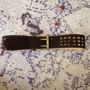 Genuine suede dark brown belt.NWOT