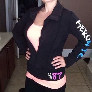 Aero long sleeve zip up sweater