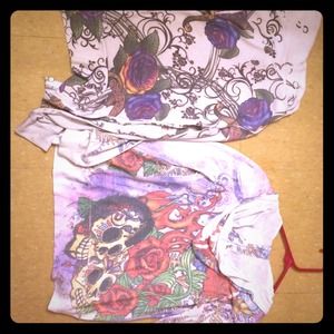 Two candy skull zip jackets