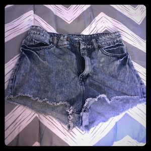 BDG high rise cheeky jean shorts