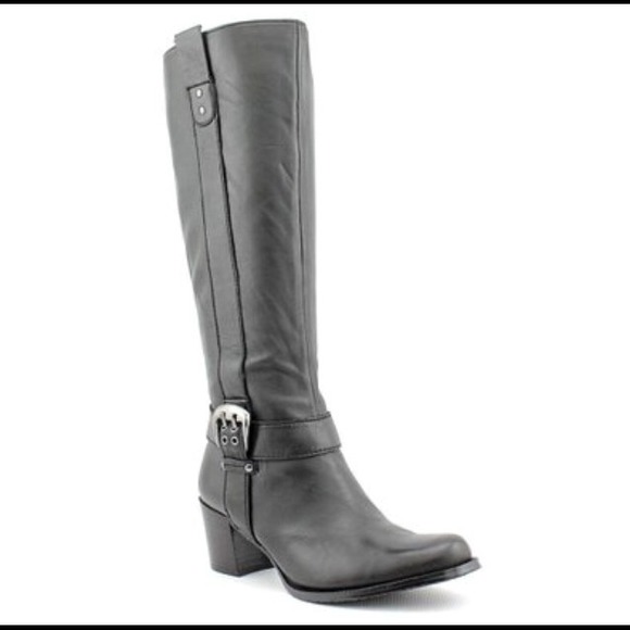 Adrienne Vittadini Holt Leather Riding Boot