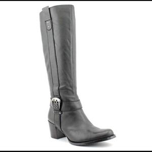 Adrienne Vittadini Holt Leather Riding Boot