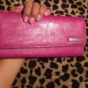 Fuchsia Kenneth Cole Clutch/Wallet w/ coin Purse