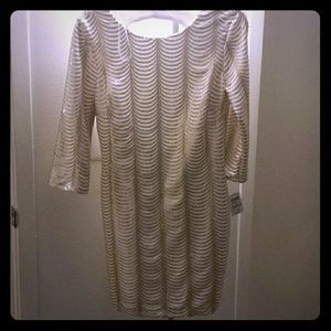 Cream and gold sequin dress