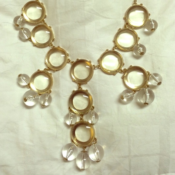 Clear & Gold Bubble Necklace