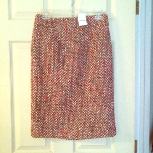 J. Crew blush tweed pencil skirt