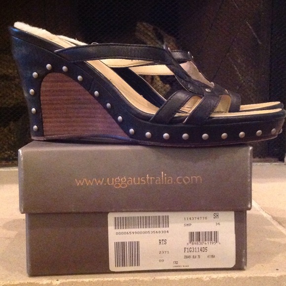UGG Black Wedges