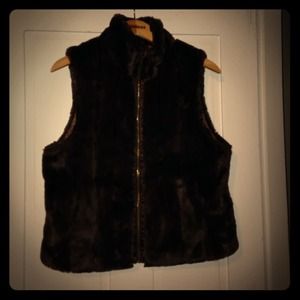 Express brown fur vest