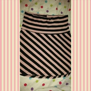 Striped skater skirt