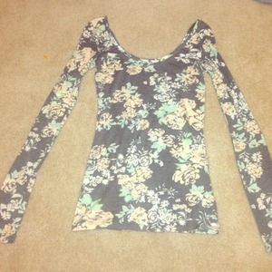 Nollie long sleeve flower printed shirt