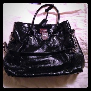 Michael Kors Hamilton Black Patent Leather