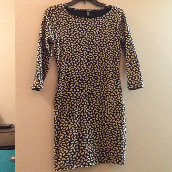 Navy and tan dress worn once!