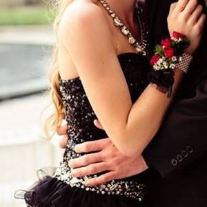 Black sequin homecoming dress