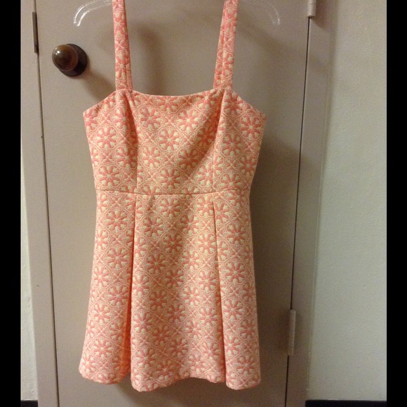 Peach and nude dress