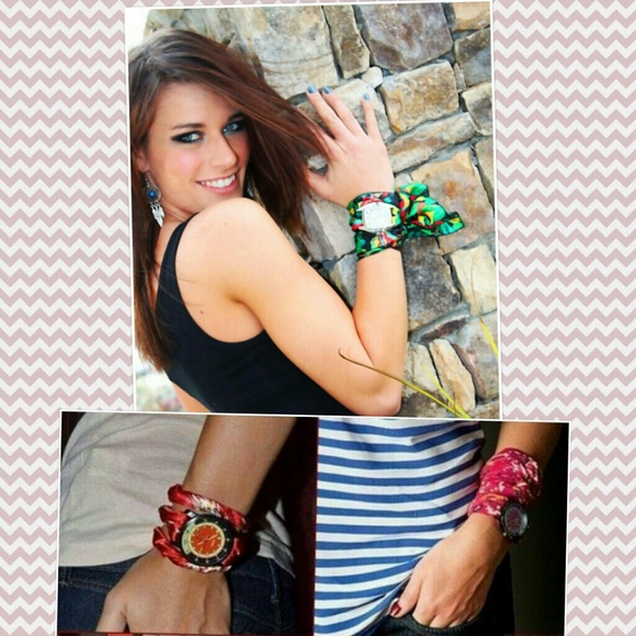 @buddys Interchangeable scarf watch & puma watch