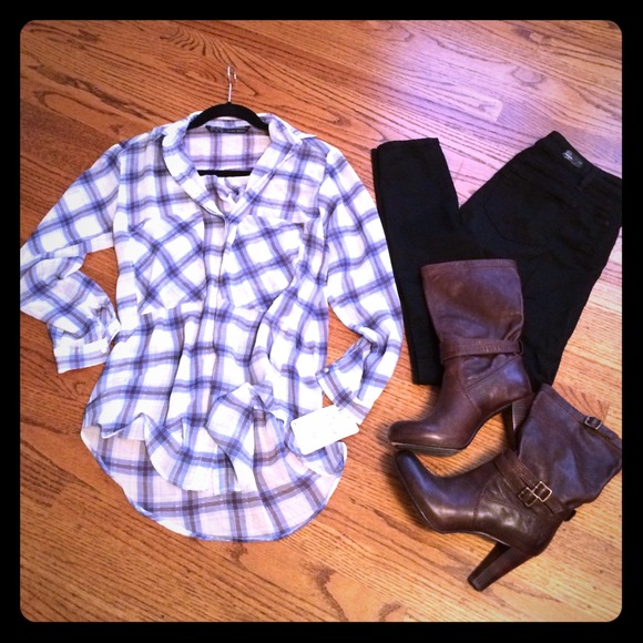 *on hold for joey_ttaylor* Zara plaid shirt NWT