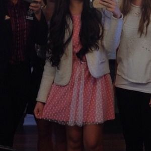 Urban Outfitters pink polka dot tulle dress