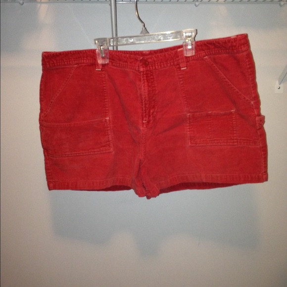 #22. Old Navy red corduroy shorts