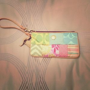 NWOT Coach Patchwork Wristlet