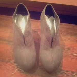 NEW Gray Suede Booties