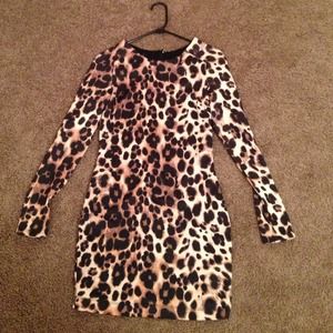 Leopard print bebe dress