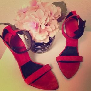 Zara red heels