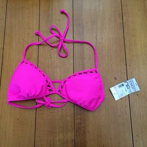 Hot pink bikini top