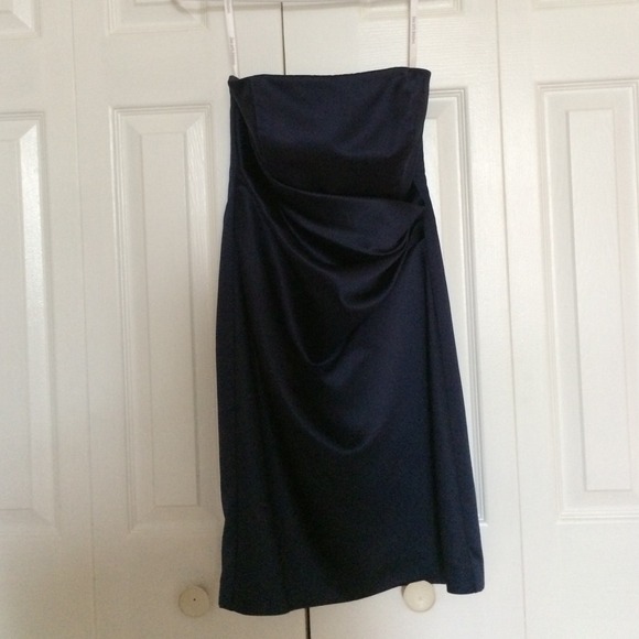 David's Bridal Dresses Davids Bridal Navy Blue Dress Poshmark