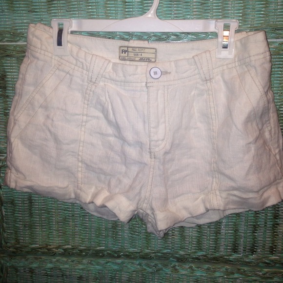 White free people shorts
