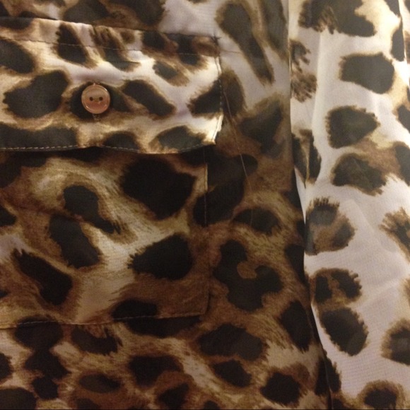 Forever 21 sheer leopard shirt! - Picture 3 of 4
