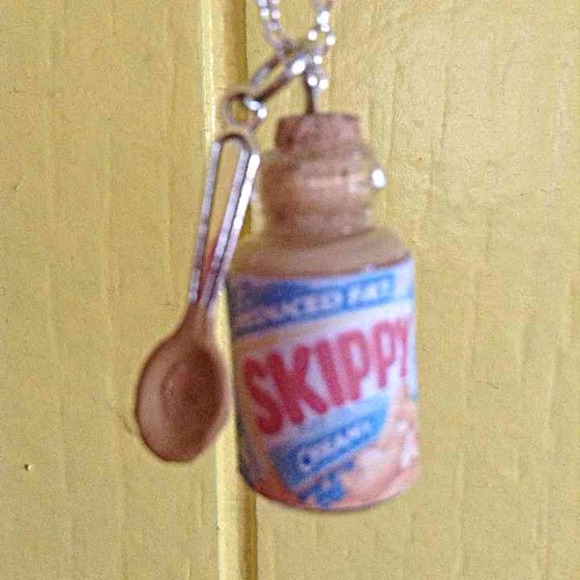 Peanut butter and spoon necklace