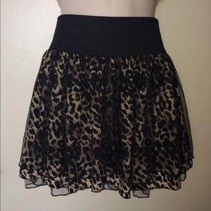 Leopard mini skirt
