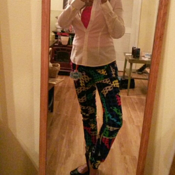 💝SALE💝GLAM JEANS💝Wild colorful skinny - Picture 2 of 4