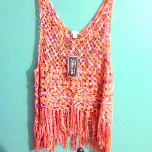 knitted cropped throw over