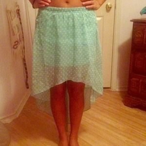 Light green high low  rue21 skirt