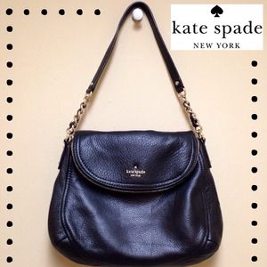 Kate Spade Black Leather Hobo
