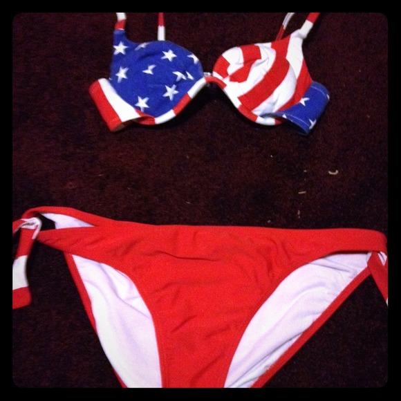 Patriotic bikini set.